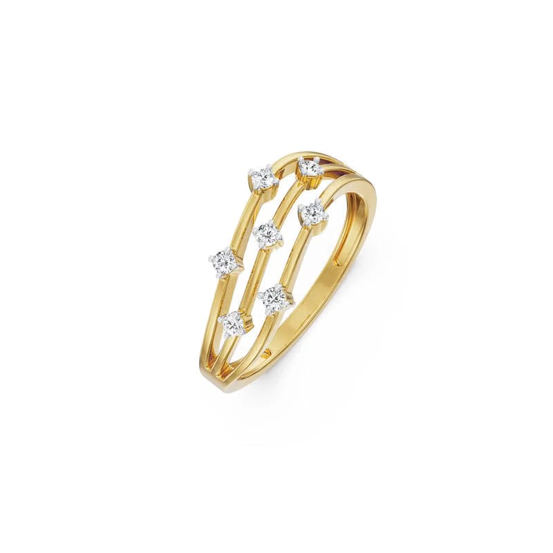 Triple Layered Diamond Band
