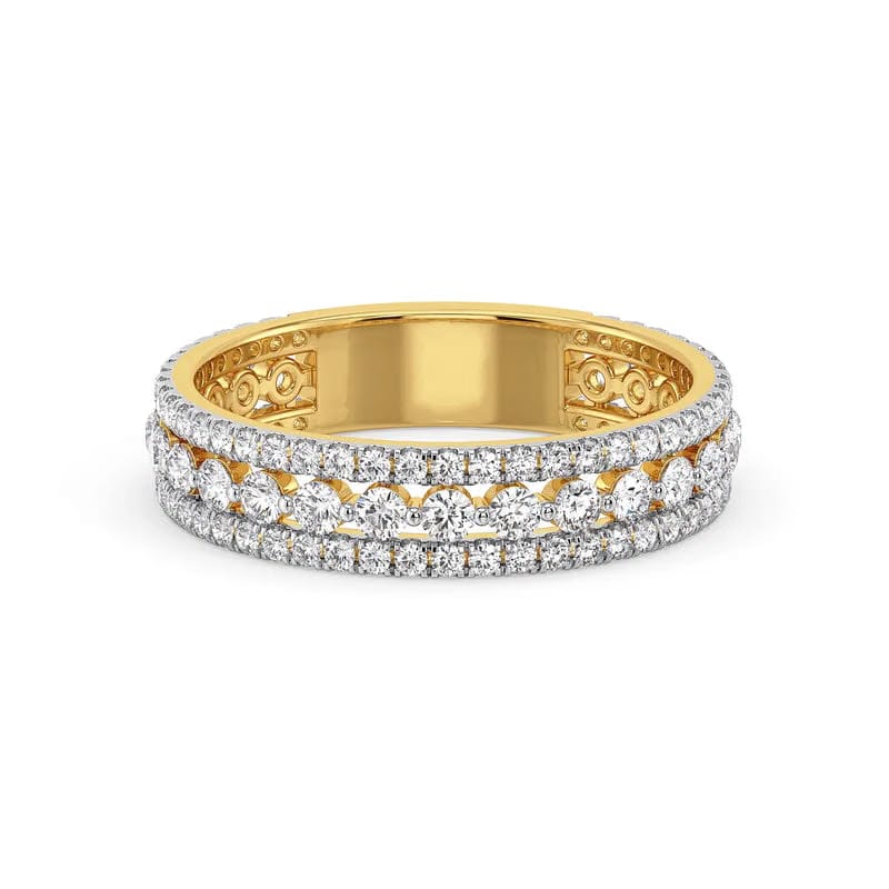 Triple Row Lab Grown Diamond Band