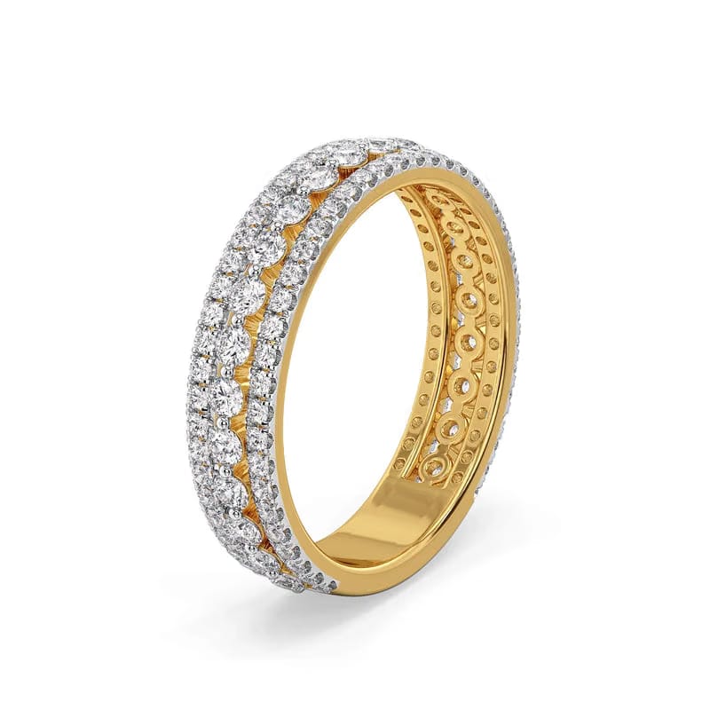 Triple Row Lab Grown Diamond Band