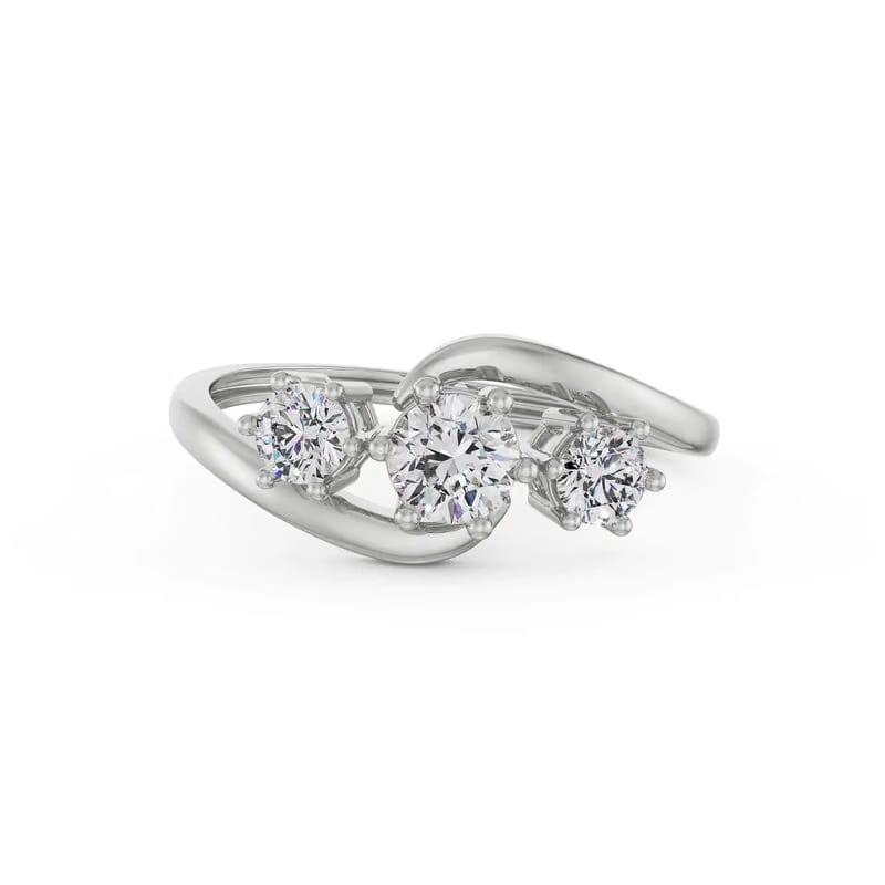 Triple Solitaire Lab Grown Diamond Ring