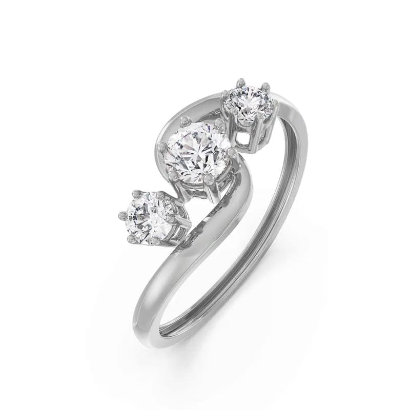 Triple Solitaire Lab Grown Diamond Ring