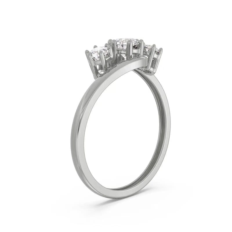 Triple Solitaire Lab Grown Diamond Ring