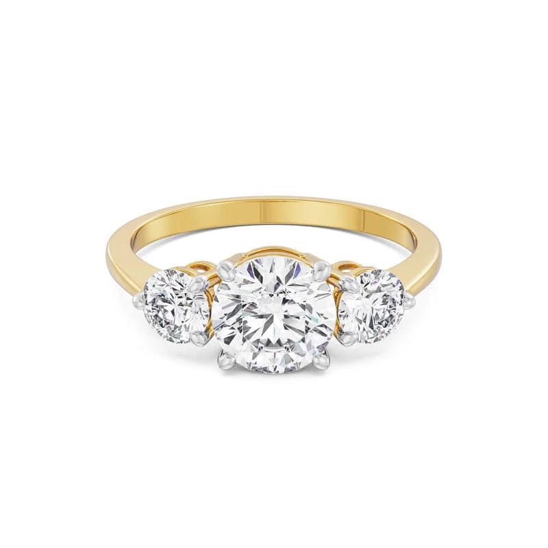 Triple Sparkle Lab Grown Diamond Solitaire Ring