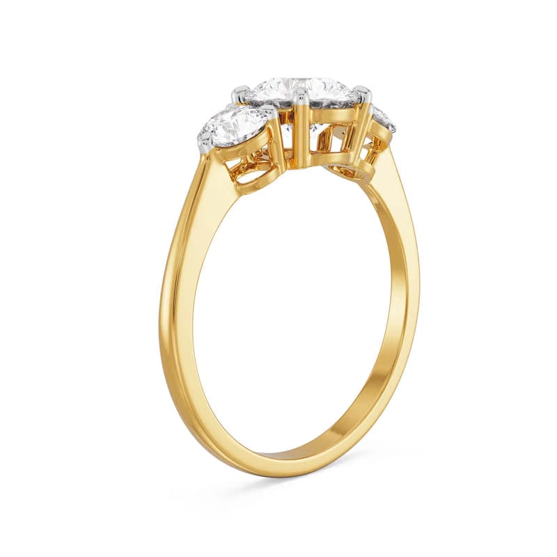 Triple Sparkle Lab Grown Diamond Solitaire Ring
