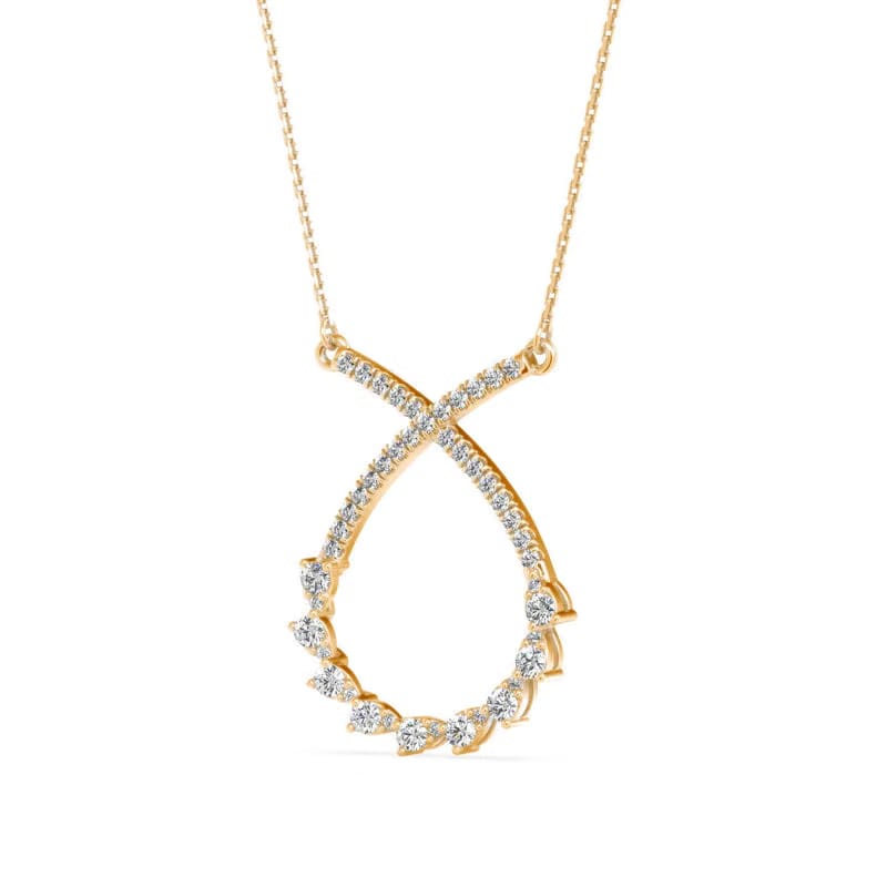 Tropical Twist Lab Grown Diamond Necklace 9KT