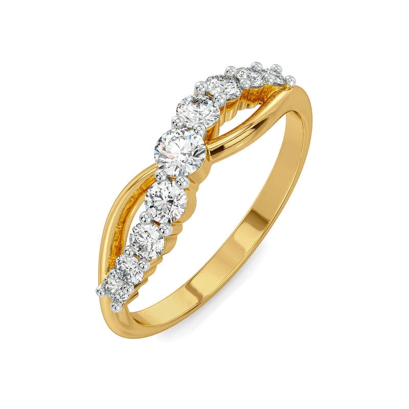 Twilight Spiral Lab Grown Diamond Ring