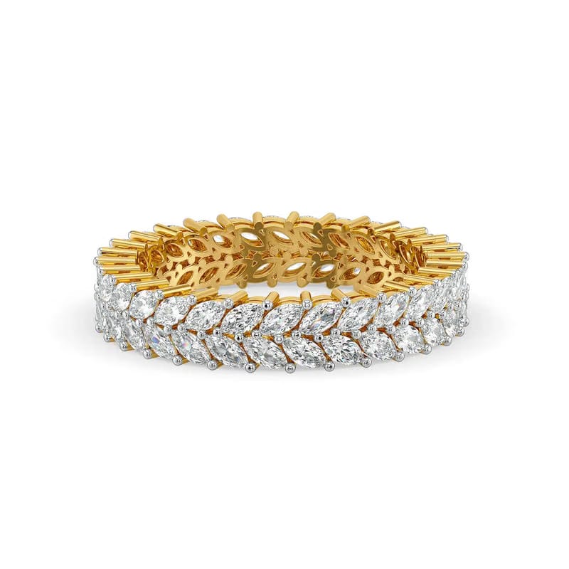 Twin Flame Marquise Eternity Lab Diamond Ring