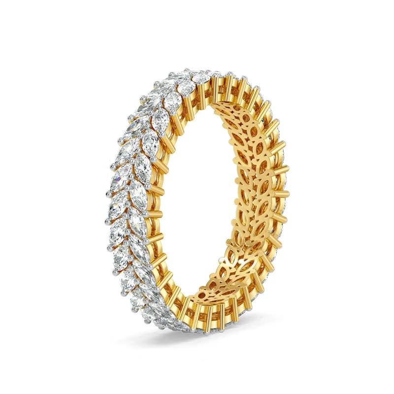 Twin Flame Marquise Eternity Lab Diamond Ring