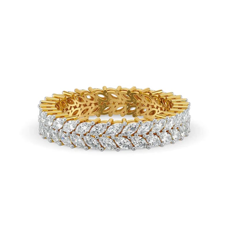 Twin Flame Marquise Eternity Lab Diamond Ring 9KT