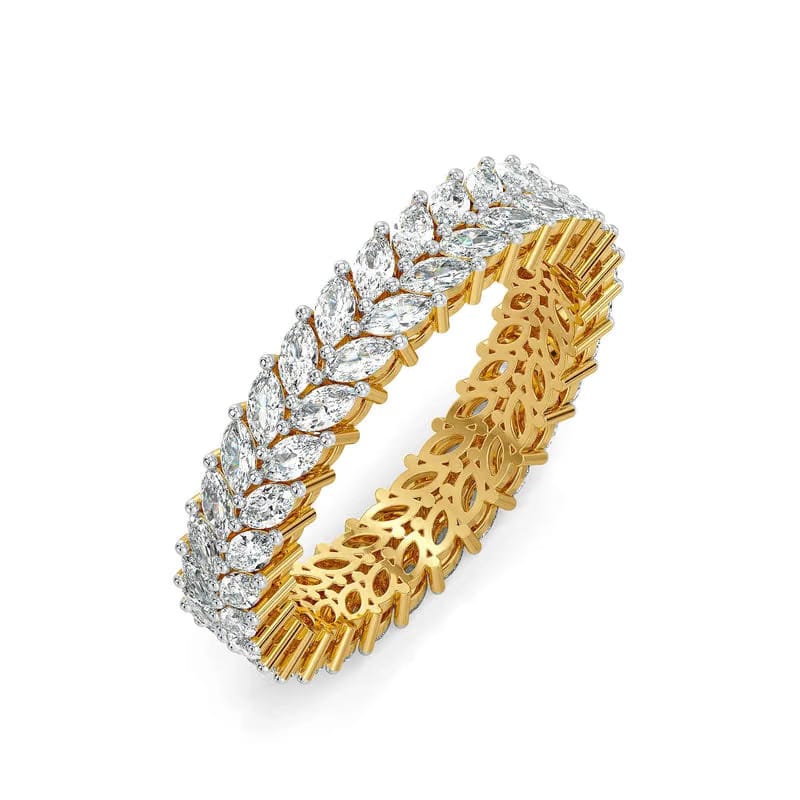 Twin Flame Marquise Eternity Lab Diamond Ring 9KT