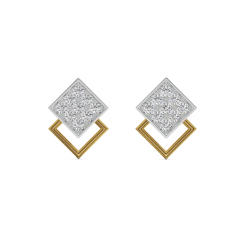 Twin Square Lab Grown Diamond Studs