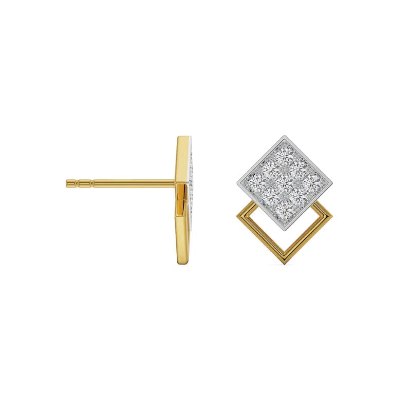 Twin Square Lab Grown Diamond Studs