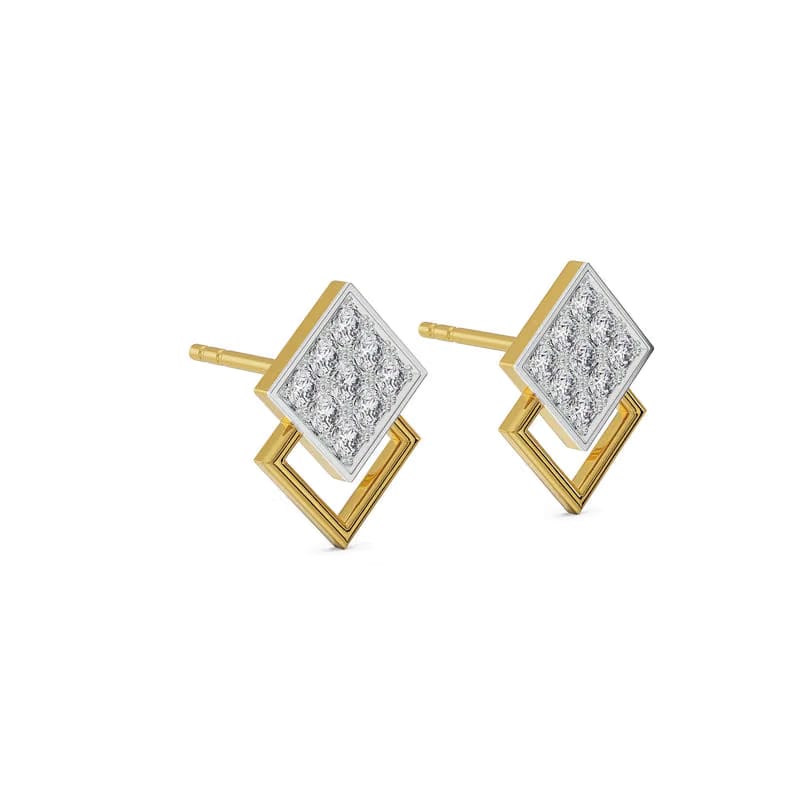 Twin Square Lab Grown Diamond Studs