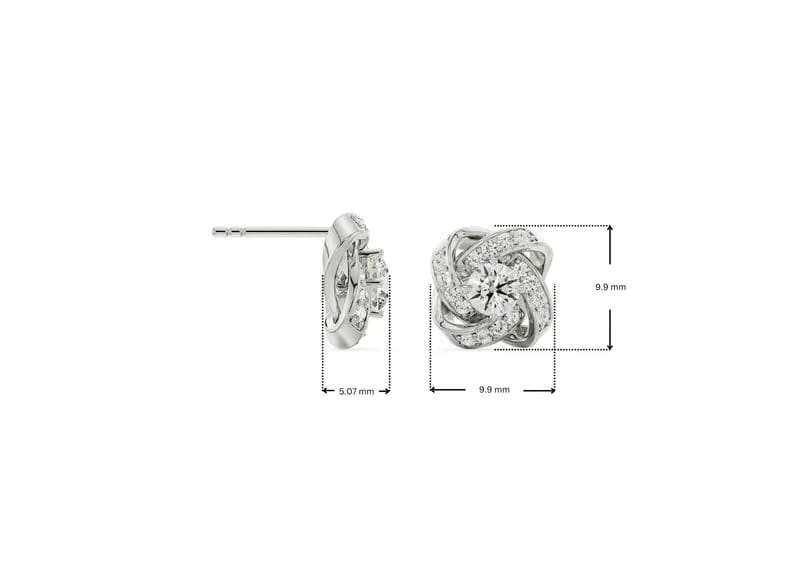 Twirl Sparkle Lab Grown Diamond Studs