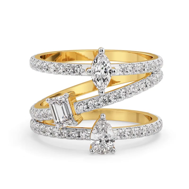 Twist and Twirl Lab Grown Diamond Ring