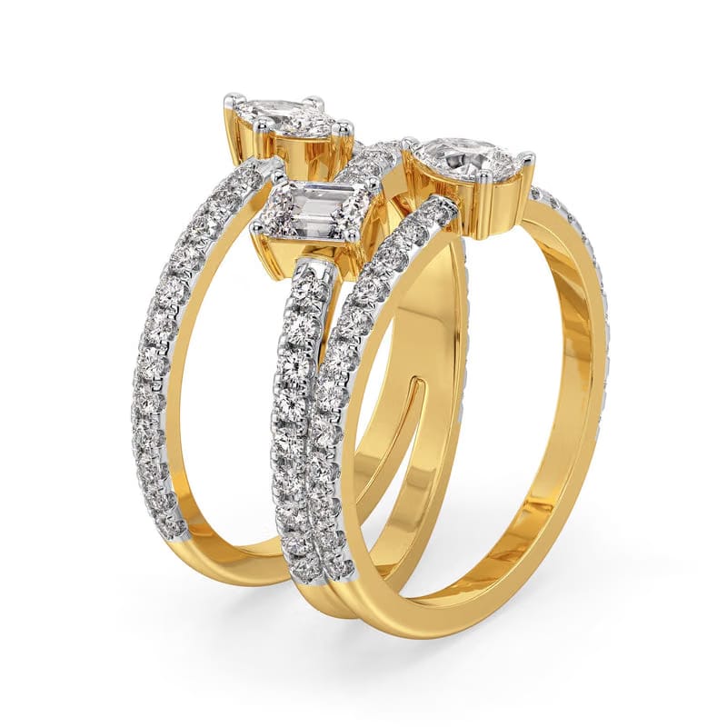 Twist and Twirl Lab Grown Diamond Ring 9KT