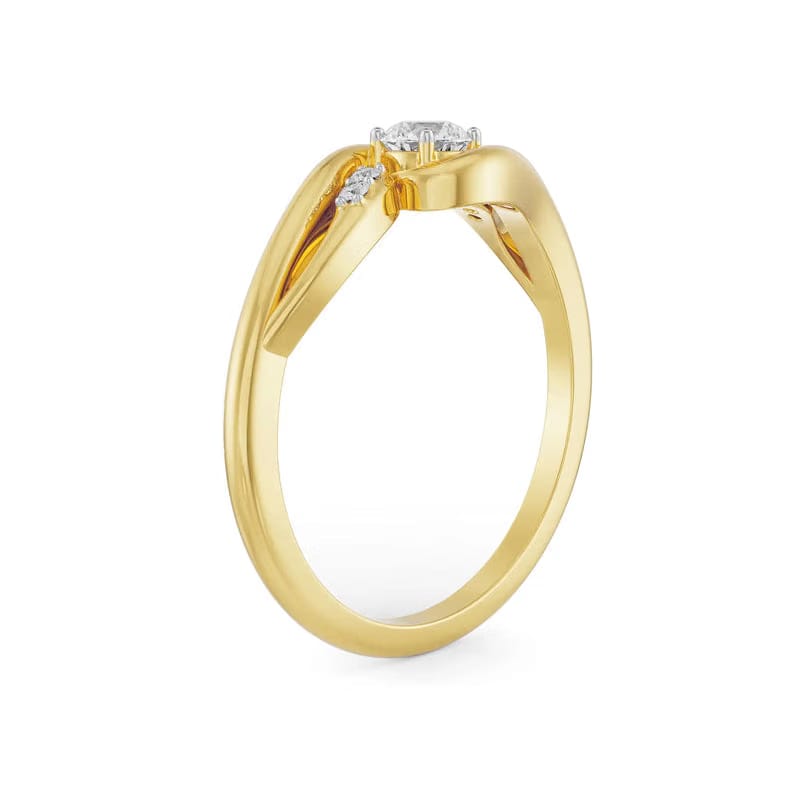 Twisted Ahana Lab Grown Diamond Solitaire Ring