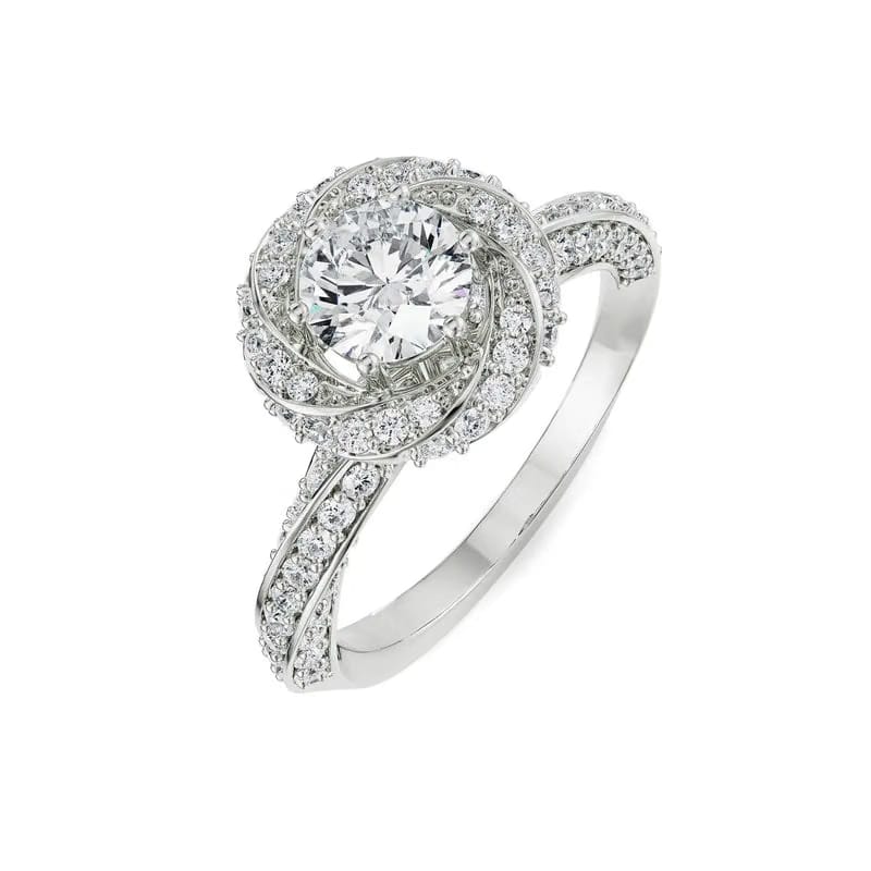 Twisted Band Halo Solitaire Ring_in_stock