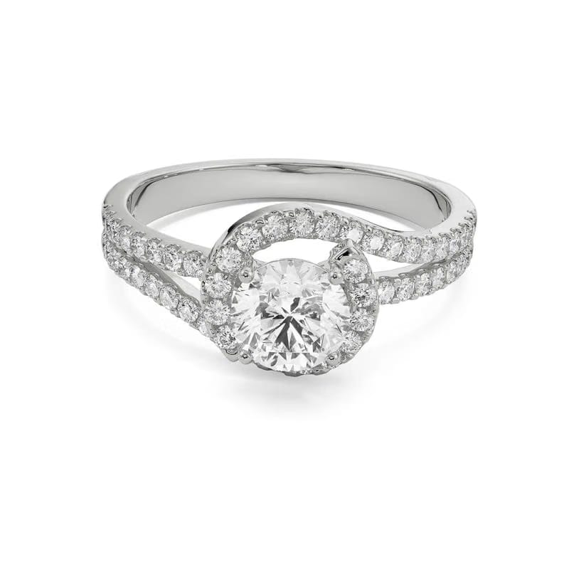 Twisted Lab Diamond Engagement Ring