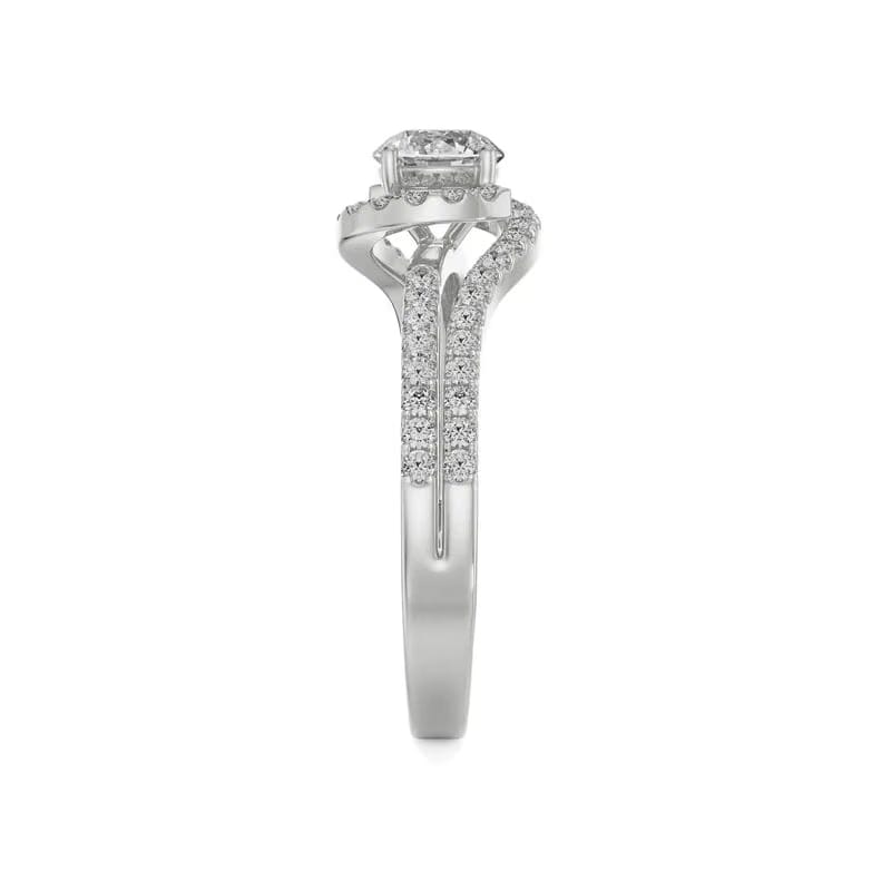 Twisted Lab Diamond Engagement Ring