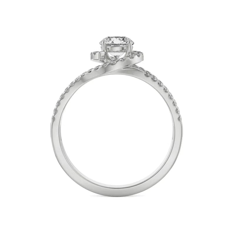 Twisted Lab Diamond Engagement Ring