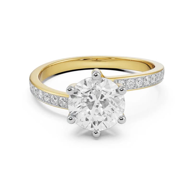 Twisted Lab Grown Diamond Solitaire Ring