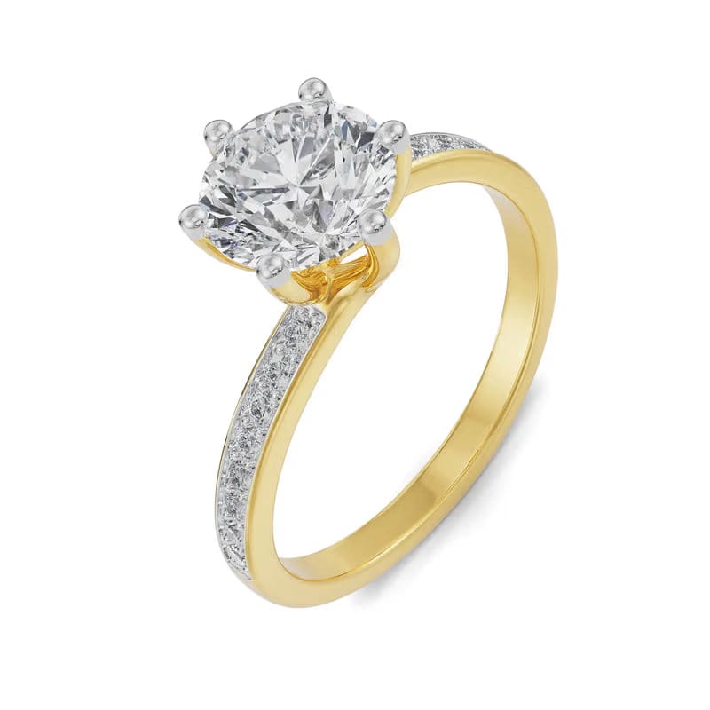 Twisted Lab Grown Diamond Solitaire Ring 9KT