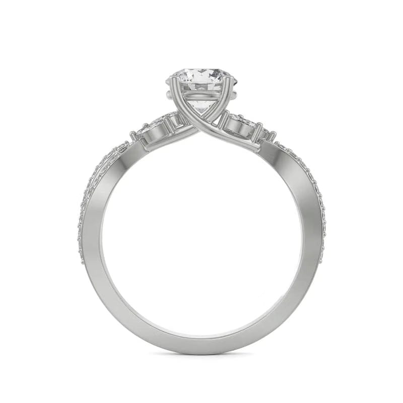 Twisted Shank Lab Grown Diamond Engagement Ring