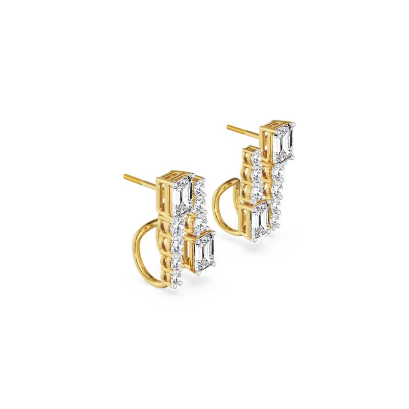 Two Way Mixed Stone Lab Grown Diamond Studs