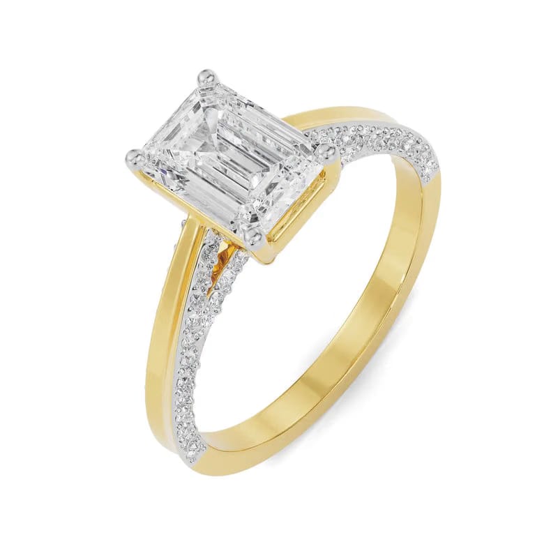 Valeria Emerald Lab Grown Diamond Ring