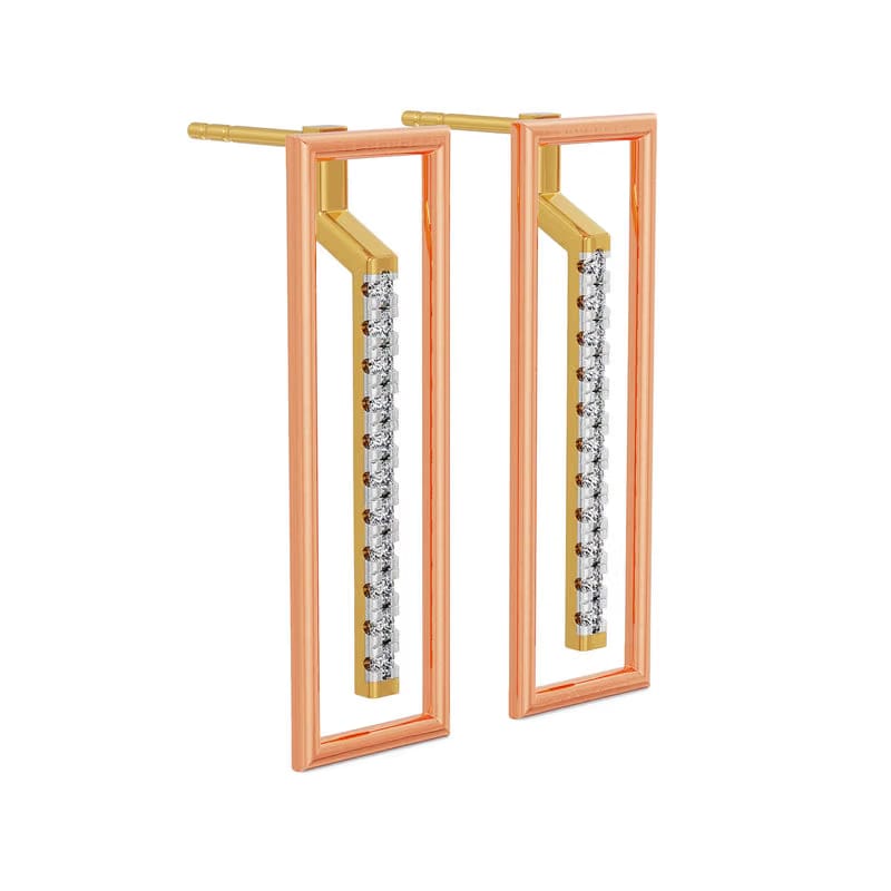 Vertical Bar Lab Grown Diamond Earrings