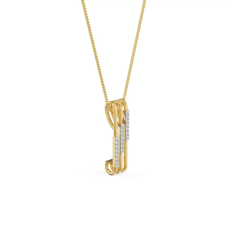Vertical Bar Lab Grown Diamond Pendant