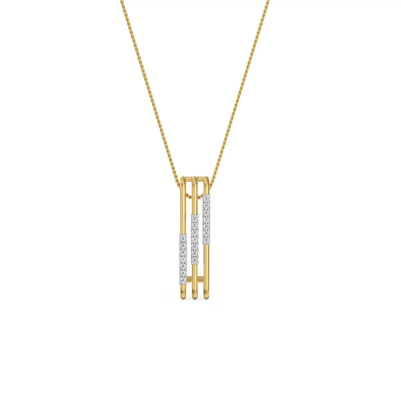 Vertical Bar Lab Grown Diamond Pendant