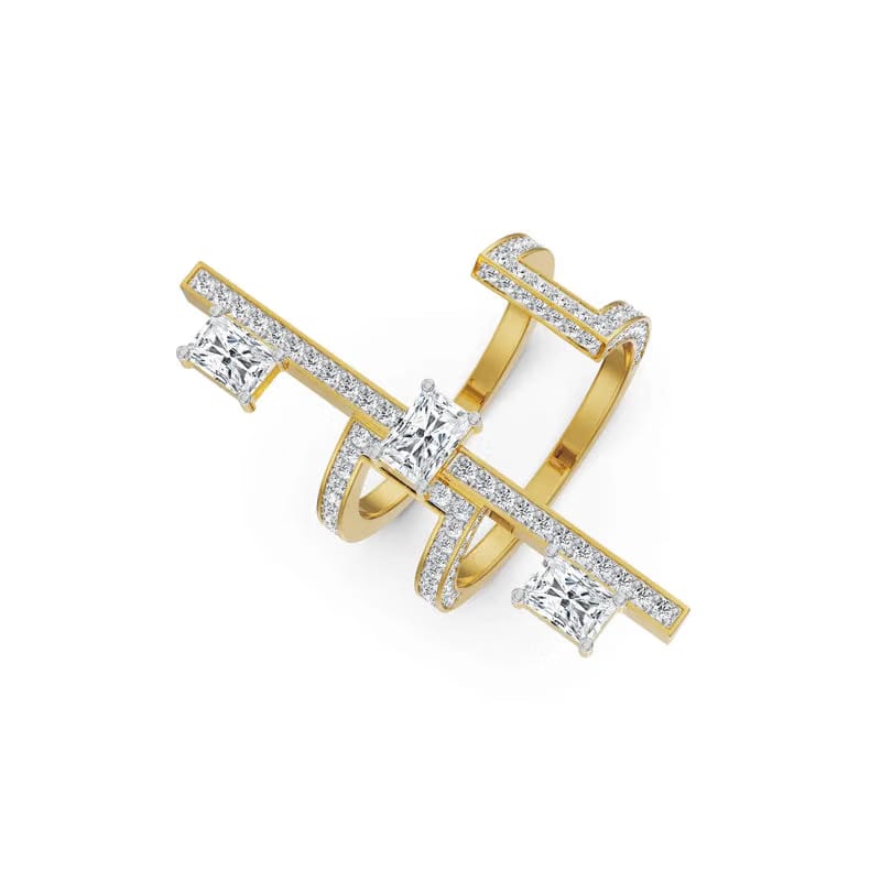 Viar Open Front Lab Grown Diamond Ring 9KT