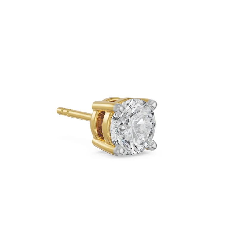 Victor Round Lab Grown Diamond Solitaire Studs for Men 9KT