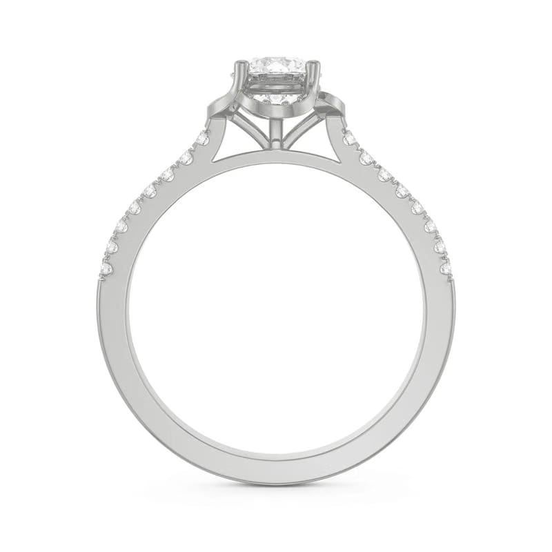 Victorian Halo Lab Grown Diamond Ring