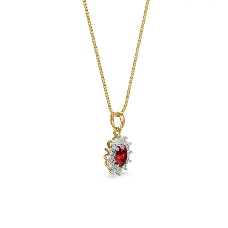 Vintage Gemstone Lab Grown Diamond Pendant