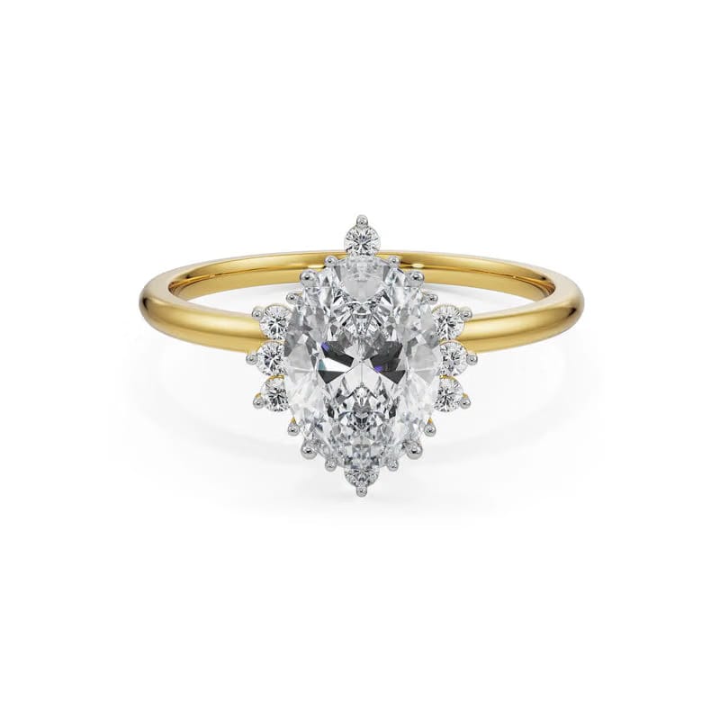 Vintage Halo Oval Lab Grown Diamond Ring