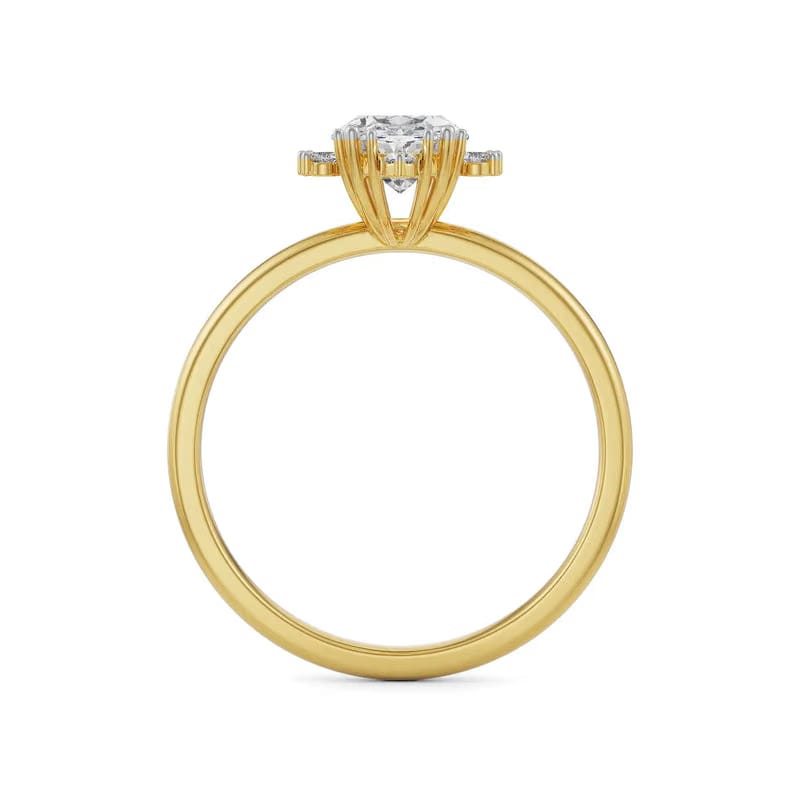 Vintage Halo Oval Lab Grown Diamond Ring