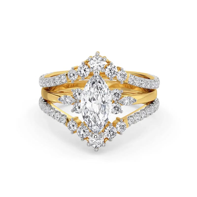 Vintage Marquise Lab Diamond Ring