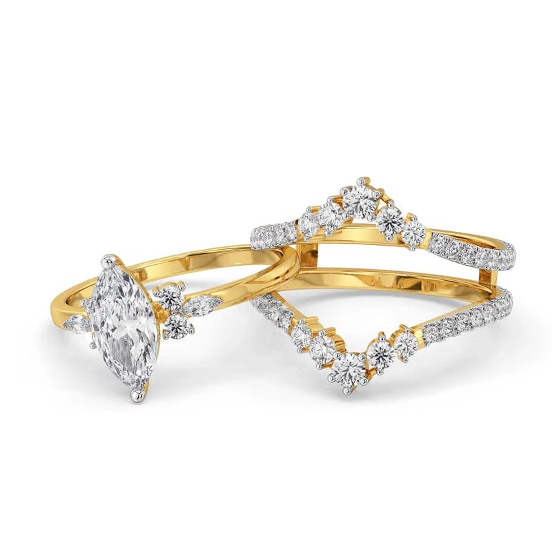 Vintage Marquise Lab Diamond Ring