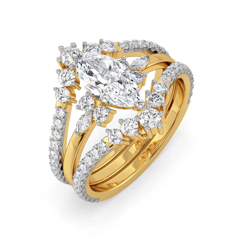 Vintage Marquise Lab Diamond Ring