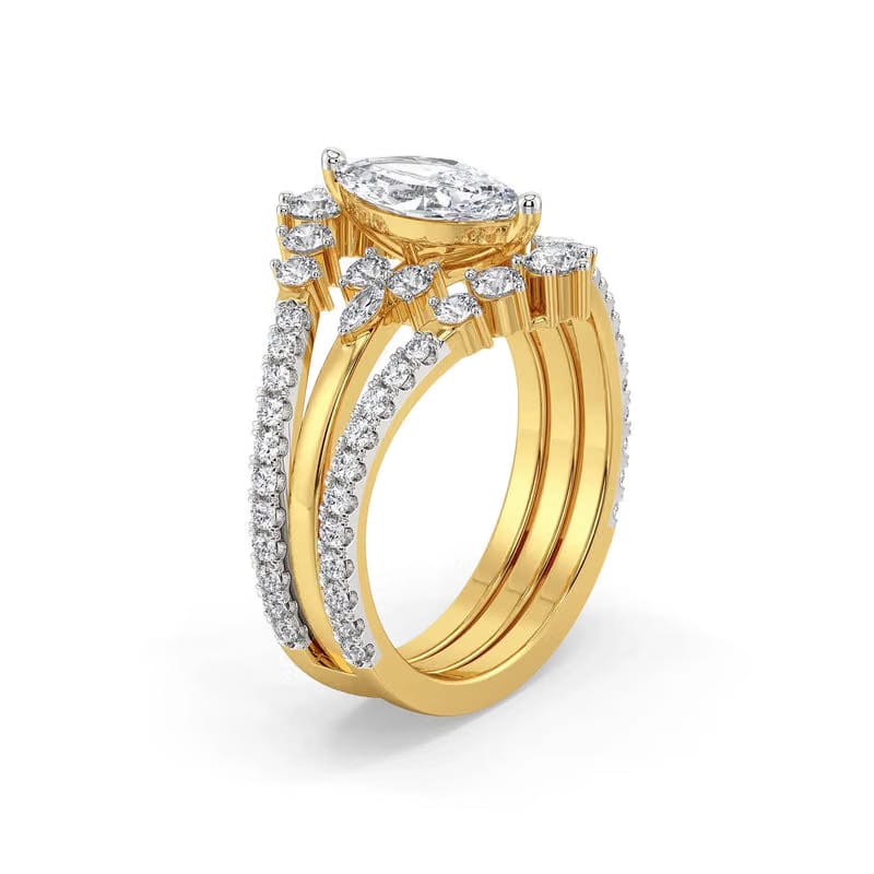 Vintage Marquise Lab Diamond Ring