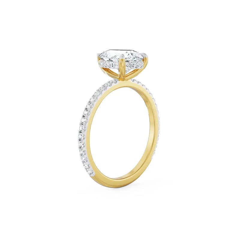 Vintage Pear Lab Diamond Engagement Ring