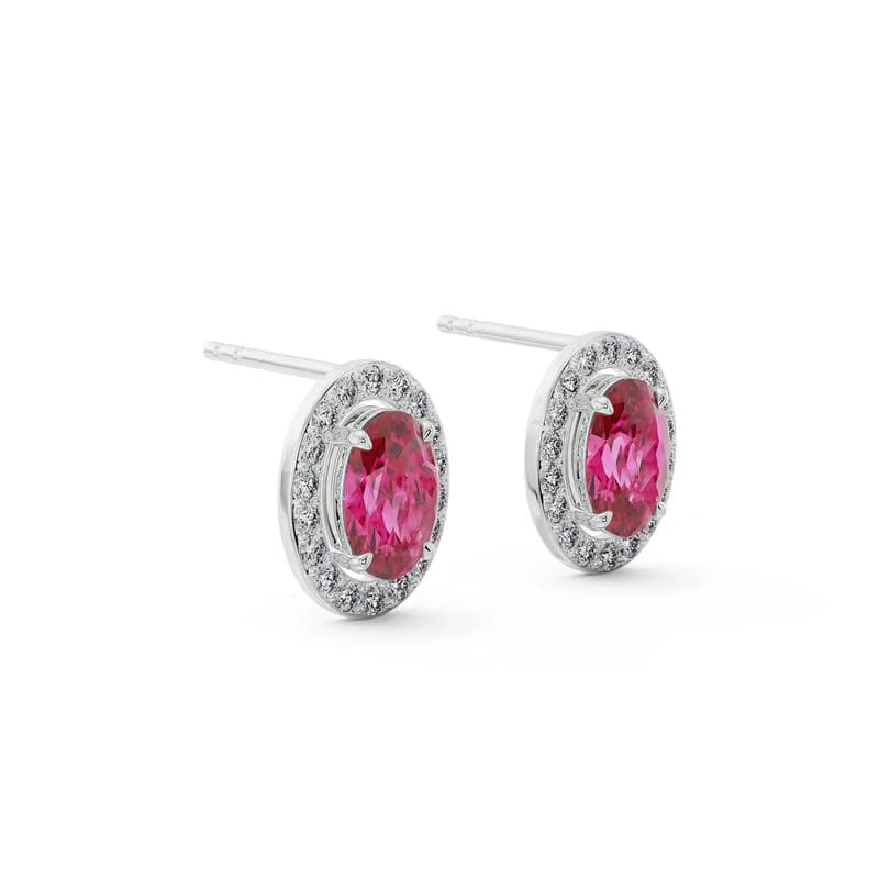 Vintage Ruby Lab Grown Diamond Studs 9KT
