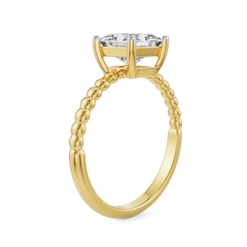 Violet Princess Cut Lab Diamond Engagement Ring