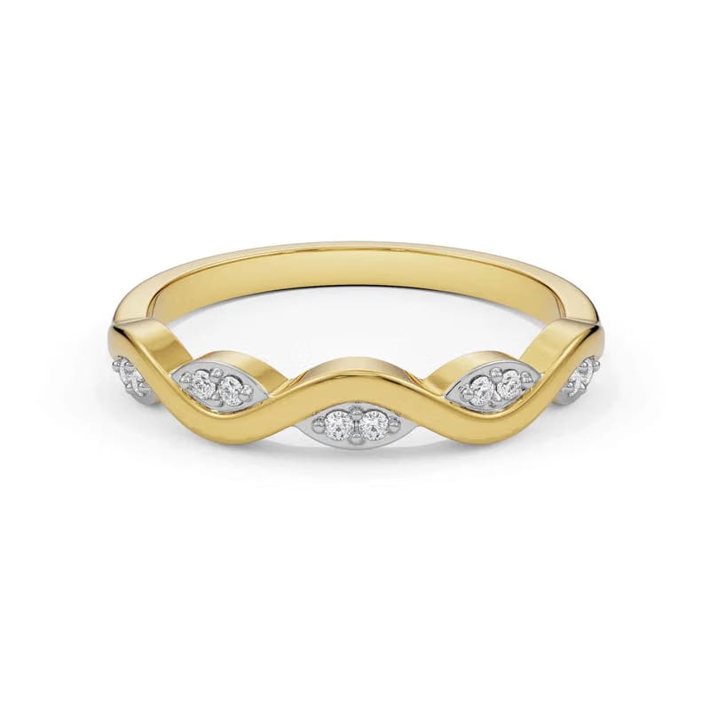 Wavy Krissy Lab Grown Diamond Band 9KT
