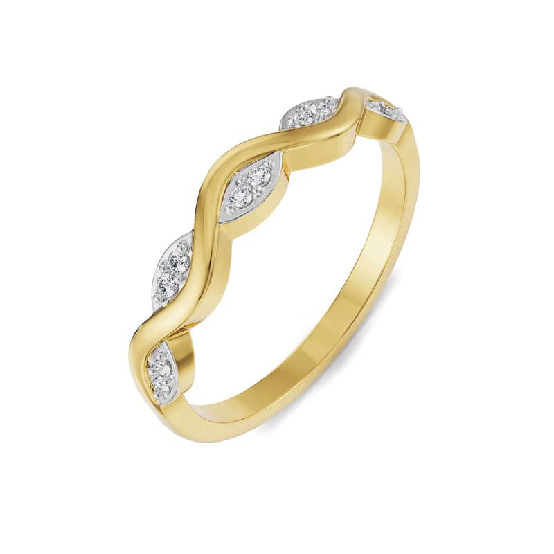 Wavy Krissy Lab Grown Diamond Band 9KT