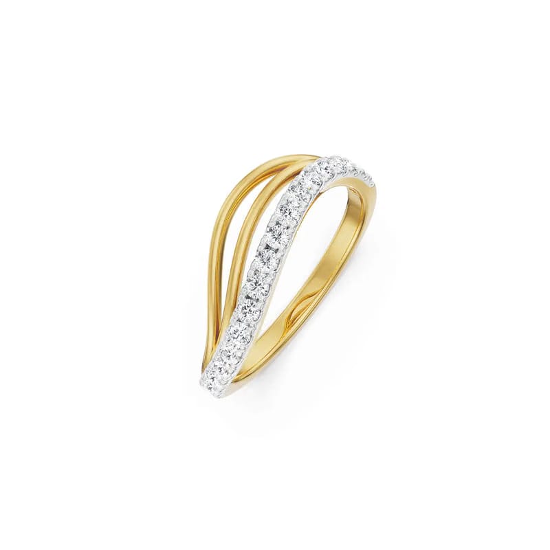 Wavy Kristal Diamond Band