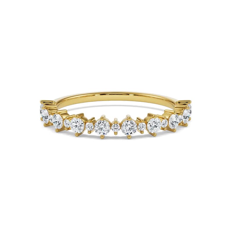 Wavy Lab Grown Diamond Band 9KT